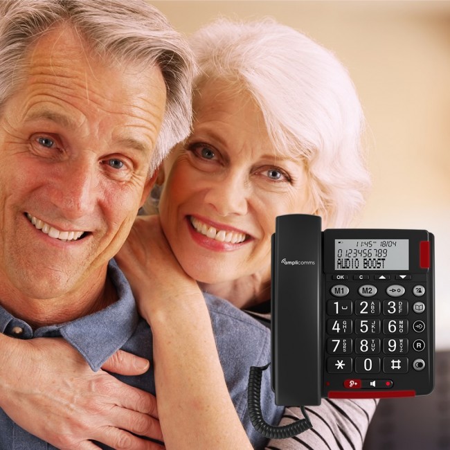 amplicomms Bigtel 48 Plus Analog telephone Caller ID Dark Grey