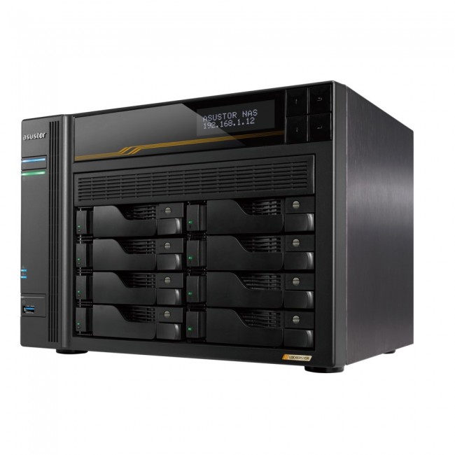 Asustor LOCKERSTOR 8 Gen3 NAS Desktop AMD Ryzen V3C14 16 GB DDR5 ADM Black