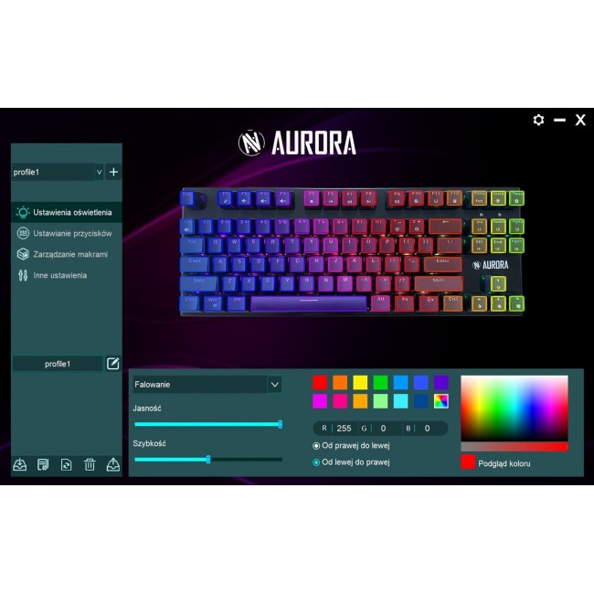 KEYBOARD I-BOX AURORA K-2R RGB, MECHANICAL, GAMING