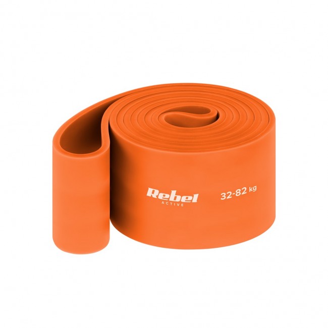 Latex Exercise Band - Power Band PL-7, orange 32-82 kg REBEL ACTIVE Latex Exercise Band - Power Band PL-7, orange 32-82 kg REBEL ACTIVE