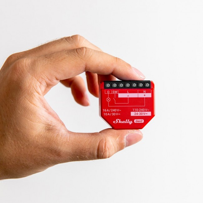 Shelly 1PM Gen3 Smart switch Red Shelly 1PM Gen3 Smart switch Red