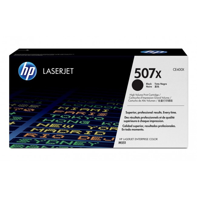 HP 507X - Hojtydende - sort - original HP 507X - Hojtydende - sort - original