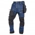 Spodnie robocze DENIM, wzmocnienia Cordura, odpinane kieszenie kaburowe, granatowe, rozmiar XS
