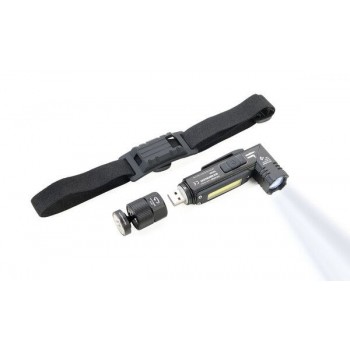 TROIKA ECO KNICKLICHT Black Hand flashlight + Headband flashlight COB LED