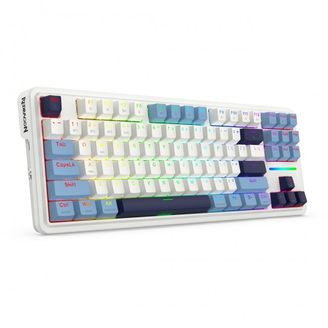 REDRAGON K728WBB-RGB-PRO Antonium Pro keyboard USB + RF Wireless + Bluetooth White, Blue