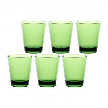 ROSE&TULIPANI FIABA Set of 6 Acrylic Glasses 440 ml, Green