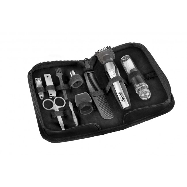 Wahl Travel Kit Deluxe Black, Stainless steel