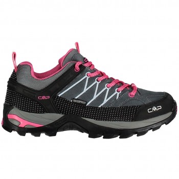 CMP Rigel Low WP Women's Hiking Boots Grey-Black-Pink 3Q13246103Q