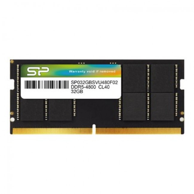 SODIMM DDR5 Memory Silicon Power 32GB (1x32GB) 4800MHz CL40 1.1V SODIMM DDR5 Memory Silicon Power 32GB (1x32GB) 4800MHz CL40 1.1V