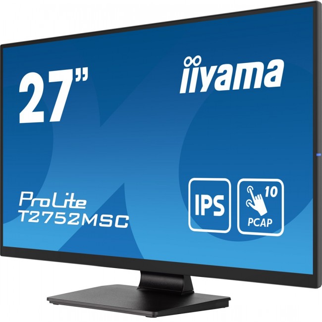 iiyama ProLite 27 Optical Bonded PCAP 10pt touchscreen monitor with IPS panel technology, edge-to-edge glass design and anti-fingerprint coating