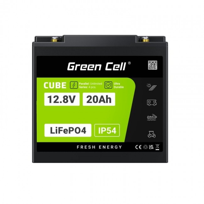 Green Cell LFPGC12V20AH UPS battery Lithium Iron Phosphate (LiFePO4) 12.8 V 20 Ah Green Cell LFPGC12V20AH UPS battery Lithium Iron Phosphate (LiFePO4) 12.8 V 20 Ah