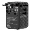 Verbatim Charge 'n' Travel 100W Universal Travel Adapter with retractable cable Black