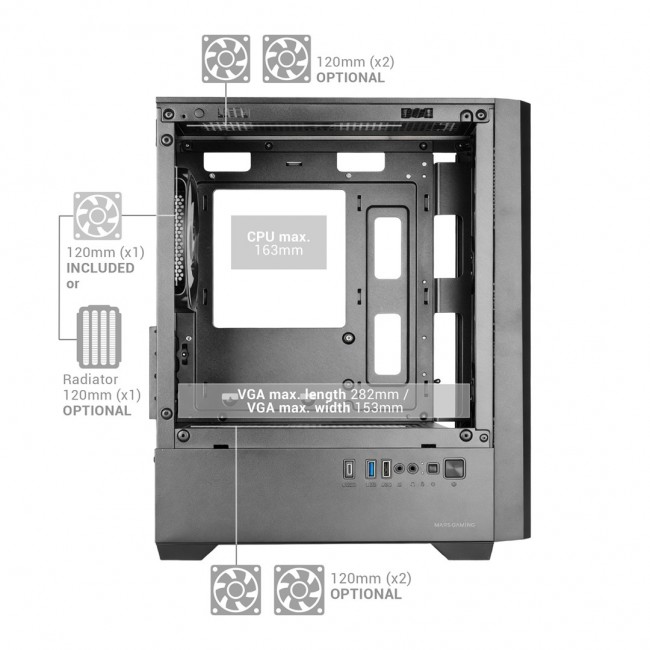 Mars Gaming MCVECTOR computer case Mini Tower Black