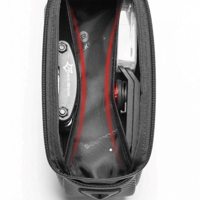 Rockbros B68-1 Bike frame bag Phone pocket 1.7l Black Rockbros B68-1 Bike frame bag Phone pocket 1.7l Black