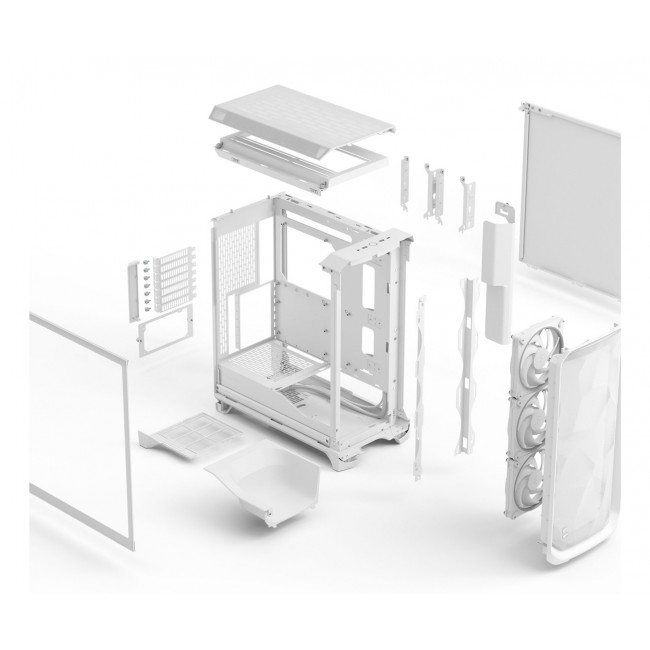 Fractal Design Meshify 3 White RGB TG Clear Tint Fractal Design Meshify 3 White RGB TG Clear Tint