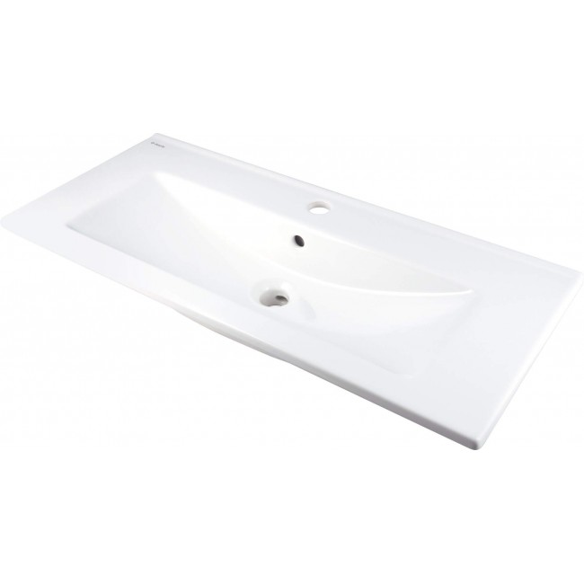 Ceramic basin inset with faucet space Ceramic basin inset with faucet space