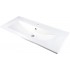 Ceramic basin inset with faucet space