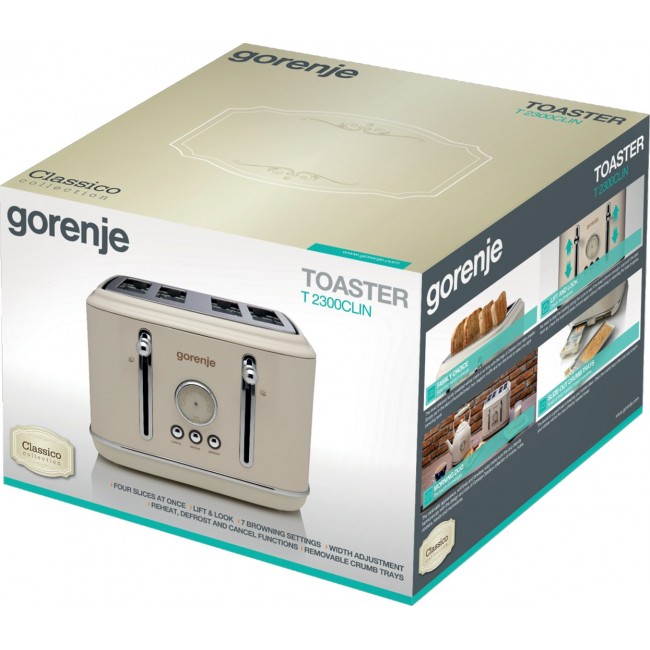 Gorenje T2300CLIN 7 4 slice(s) 1150 W Beige Gorenje T2300CLIN 7 4 slice(s) 1150 W Beige