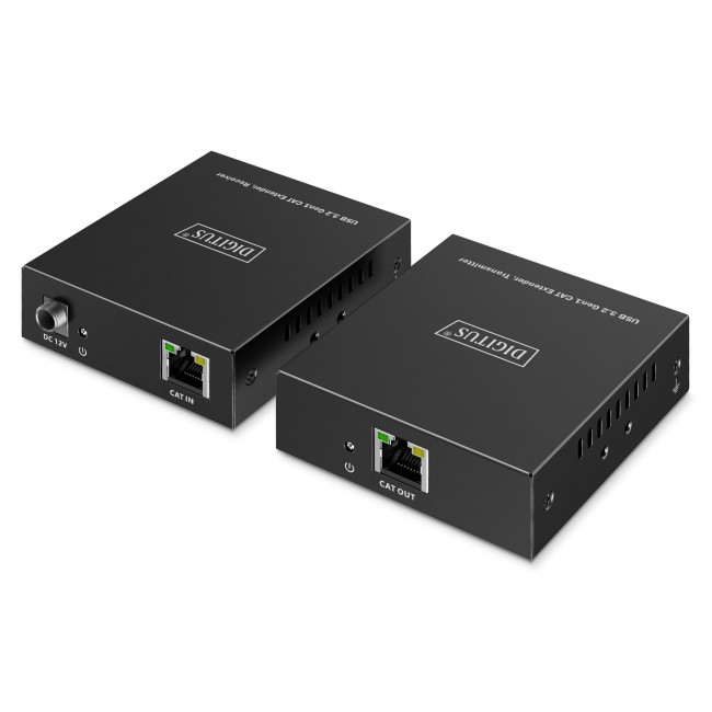 Digitus USB 3.2 Gen1 CAT Extender, 5 Gbps, 4 ports: 3x USB-A / 1x USB-C, 100m Digitus USB 3.2 Gen1 CAT Extender, 5 Gbps, 4 ports: 3x USB-A / 1x USB-C, 100m