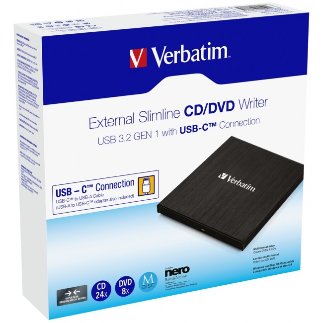 Verbatim External Slimline CD/DVD Drive