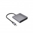 Gembird A-CM-COMBO3-04 USB Type-C 3-in-1 multi-port adapter (2x USB port + 2x HDMI + PD), space grey