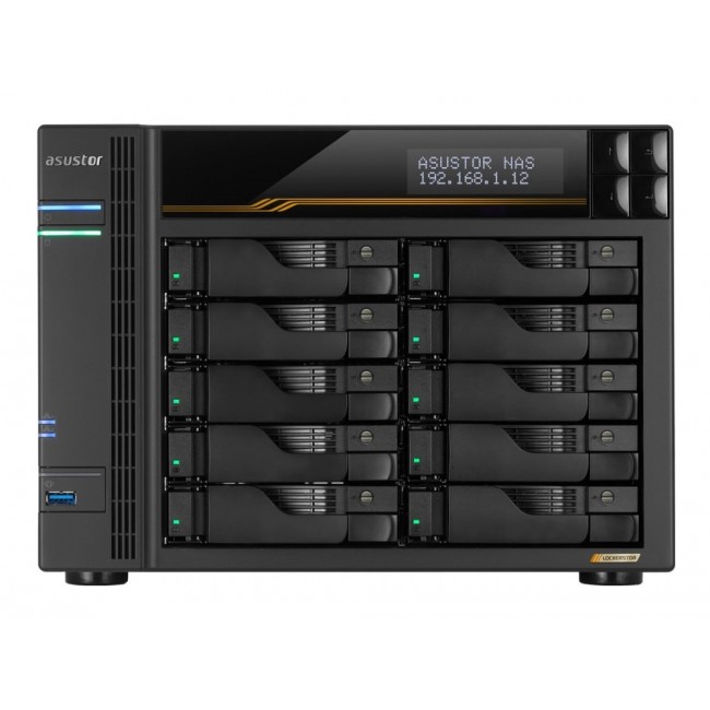 Asustor LOCKERSTOR 10 Gen3 NAS Desktop AMD Ryzen V3C14 16 GB DDR5 ADM Black