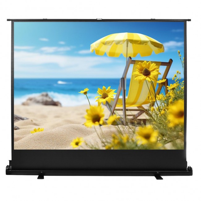 Maclean MC-211 Portable Projection Screen, Compact, Floor, 100