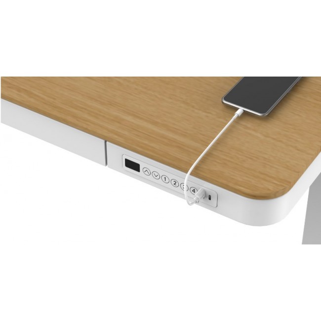 ACTIVEJET desk with electric height adjustment 120x60 ET119S white/oak