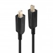 Lindy 50m Fibre Optic Hybrid Mini DisplayPort 1.4 Cable with Detachable DP Connectors