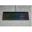 Corsair | Rubber Dome | K55 RGB PRO | Gaming keyboard | Gaming Keyboard | RGB LED light | US | Wired | Black