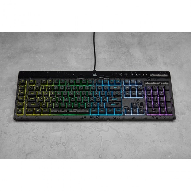 Corsair | Rubber Dome | K55 RGB PRO | Gaming keyboard | Gaming Keyboard | RGB LED light | US | Wired | Black