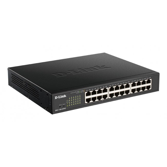 D-Link DGS-1100-24PV2 Managed L2 Gigabit Ethernet (10/100/1000) Power over Ethernet (PoE) Black