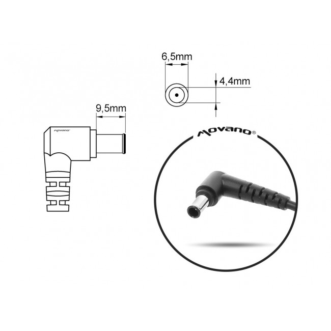 notebook charger mitsu 19.5v 4.7a (6.5x4.4 pin) - sony 90W