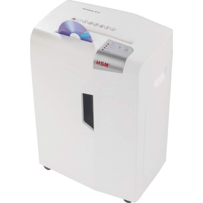 HSM shredstar X13 document shredder, 4 x 37 mm + separate CD-cutting mechanism