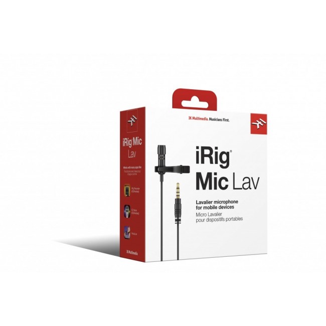 IK Multimedia iRig Mic Lav Black Clip-on microphone IK Multimedia iRig Mic Lav Black Clip-on microphone