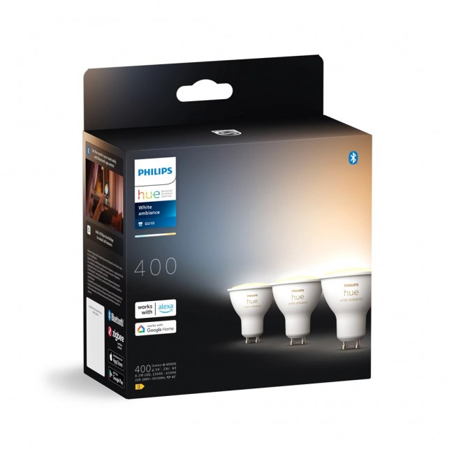 Philips Hue White ambience GU10 smart spotlight (3-pack)