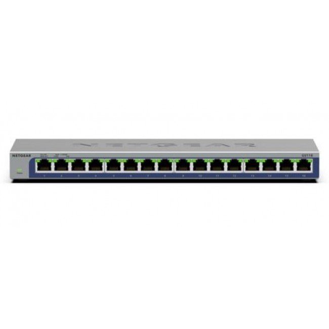 NETGEAR GS116 Unmanaged L2 Gigabit Ethernet (10/100/1000) Black NETGEAR GS116 Unmanaged L2 Gigabit Ethernet (10/100/1000) Black