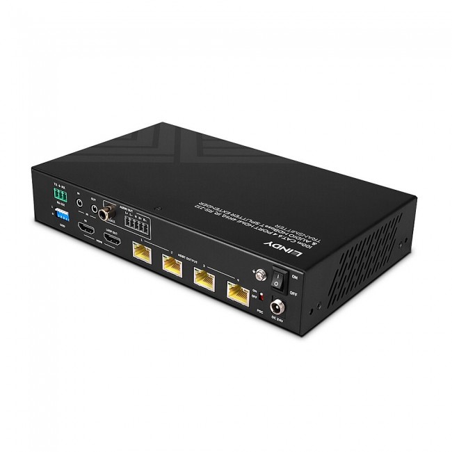 Lindy 100m Cat.6 4 Port HDMI 4K60 HDBT Splitter Extender Lindy 100m Cat.6 4 Port HDMI 4K60 HDBT Splitter Extender
