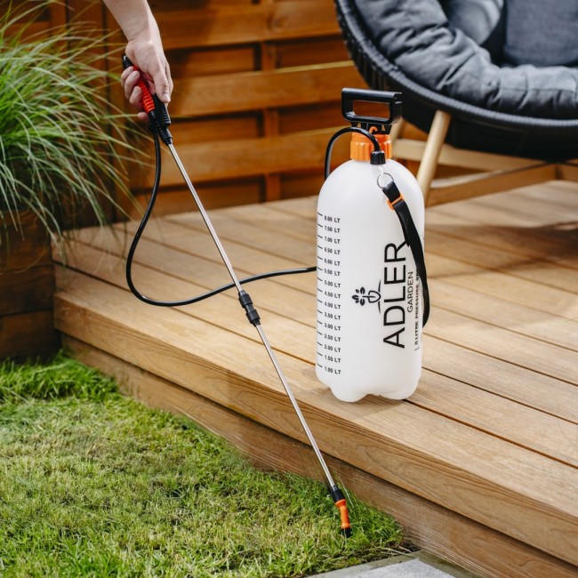 Pressure Sprayer ADLER AD 6809 manual 8L White, Orange