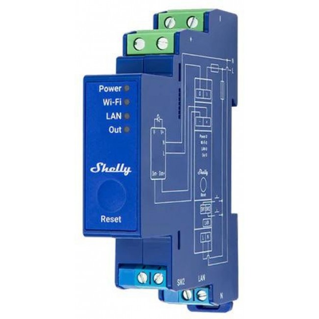 Shelly SHELLY_PRO_DIMMER_0/1-10V_PM dimmers Built-in Dimmer Blue