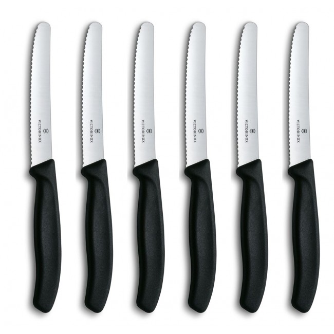 Victorinox Knife Set with serrated edge 6pcs 11cm black Schwarz 6 7833 6 Victorinox7833 Victorinox 7833 (6.7833.6) Victorinox Knife Set with serrated edge 6pcs 11cm black Schwarz 6 7833 6 Victorinox7833 Victorinox 7833 (6.7833.6)