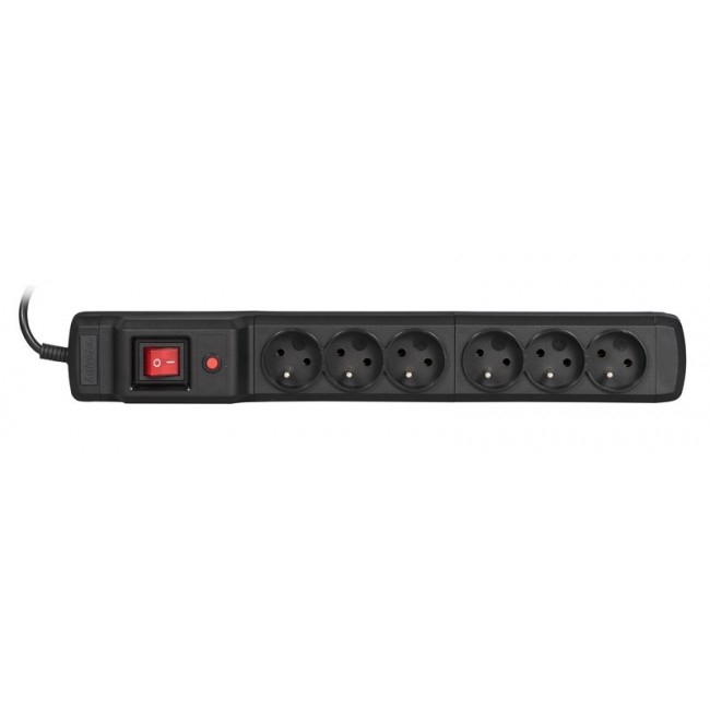 Activejet COMBO 6GN 5M black power strip with cord