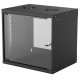 Intellinet Network Cabinet, Wall Mount (Basic), 9U, Usable Depth 340mm/Width 485mm, Black, Flatpack, Max 50kg, Glass Door, 19