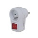 Esperanza ELK301W Electrical Splitter 1 socket Switch White Esperanza ELK301W Electrical Splitter 1 socket Switch White