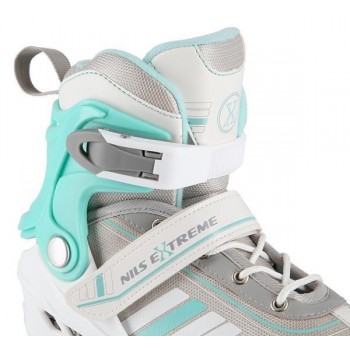 NILS EXTREME NH18191 2IN1 INLINE SKATES WHITE & BLUE SIZE. M (34-38) WITH INTERCHANGEABLE HOCKEY SKATES