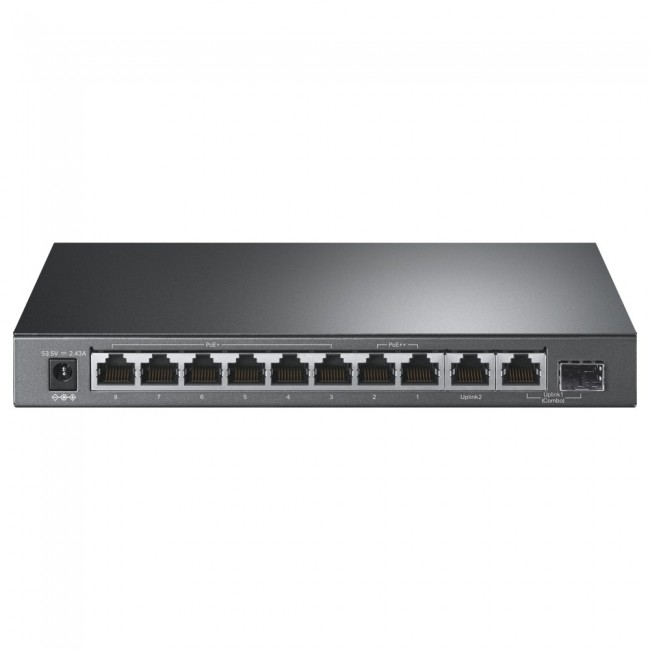 TP-LINK | 10-Port Gigabit Desktop Switch with 6-Port PoE+ and 2-Port PoE++ | TL-SG1210PP | Unmanaged | Desktop