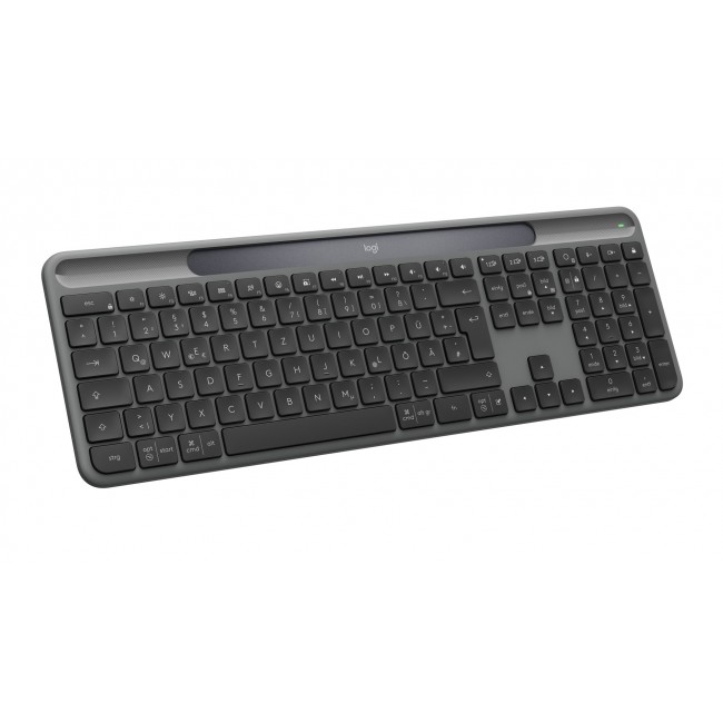 Logitech Signature Slim Solar+ K980 keyboard Universal RF Wireless + Bluetooth QWERTZ German Graphite