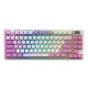 MSI FORGE GK600 TKL WIRELESS VIOLET keyboard Gaming USB + Bluetooth QWERTY Spanish Pink, Violet, White