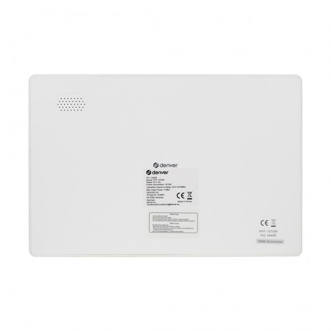 Denver PFF-1070W digital photo frame White 25.6 cm (10.1