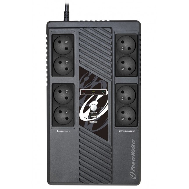 PowerWalker VI 600 MS FR uninterruptible power supply (UPS) Line-Interactive 0.6 kVA 360 W 8 AC outlet(s)